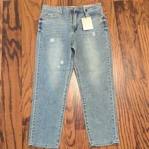 Blue Relaxed Fit Jeans with Subtle Fading